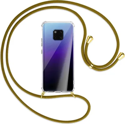 Produktbild von Handykette Backcover-Schutzhülle mit Band (Metall goldfarben) für Huawei Mate 20 Pro - khaki