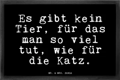 Produktbild von Mr. & Mrs. Panda Schmutzfangmatte Es gibt kein Tier,... 40 x 60 cm - Schwarz - Geschenk, Herrchen, Fussmatte, Schmutzmatte, Katze, lustig, fußmatte, Haustürmatte, Haus