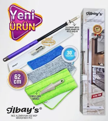 Produktbild von Ilbays XL Mop Set 62cm Alu Wischmopp Bodenwischer
