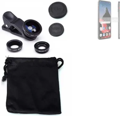 Produktbild von K-S-Trade Smartphone Kamera Linsen Set Kompatibel mit Motorola ThinkPhone 3in1 Clip-On Kamera Adapter Macro Weitwinkel FishEye Fischauge Objektiv