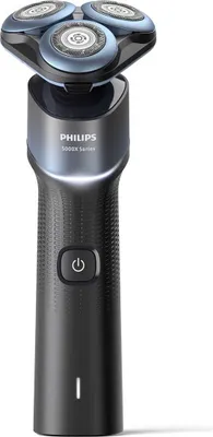 A Philips Series 5000X electric shaver is shown against a white background.