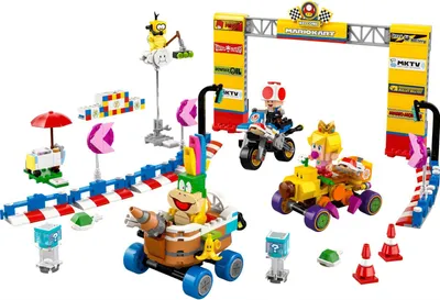 Image de LEGO Super Mario : Mario Kart - Baby Peach & Grand Prix-Set, Figurines Nintendo - Toad, Lakitu, Baby Peach et Lemmy, cadeau pour garçons, filles et gamers à partir de 8 ans, Jouet d'aventure 72036