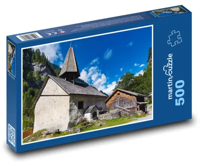 Produktbild von Puzzle 500 Kleine Alpenkirche - martinpuzzle