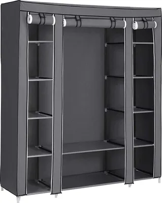 Produktbild von Hoppa! | Stoffgarderobe | Grau | 150 x 45 x 175 cm