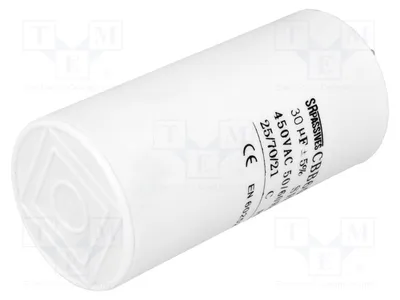 Produktbild von Kondensator: für Motoren, Betrieb; 30uF; 450V; 45x90mm; -25÷70°C CBB60A-30/450 Kondensatoren für Motoren
