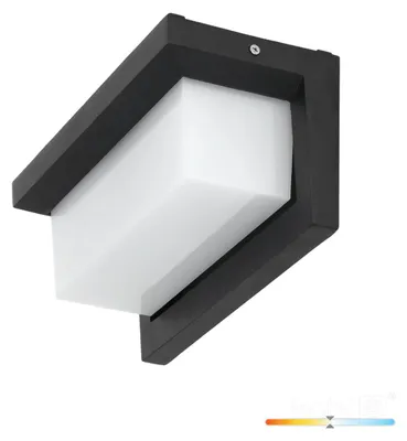 Imagen del producto de Aplique de pared exterior LED LENTERO, 12W, 4000K, IP54, color negro, modelo LED2B