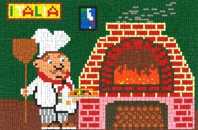 Produktbild von Stick it® Pizzabäcker ca. 3.300 Teile mit XXL-Steckvorlage