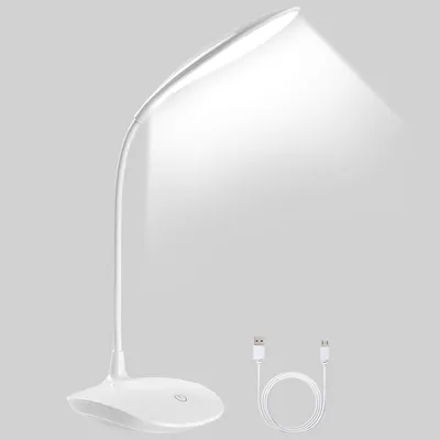 Obrázek produktu pro LED stolní lampa – lampa na čtení – ochrana zraku – 3 úrovně jasu – výška 42,8 cm – bílá barva