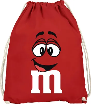 Produktbild von Turnbeutel - M mit Gesicht - AccessoiresGruppen Kostüme Fasching Karneval Gadgets Faschingsartikel Tasche Gymbag Moonworks®