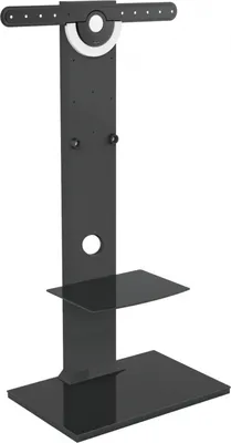 Produktbild von TV-Ständer - TV-Ständerfuß - Holz mit Glas - höhenverstellbar bis 125 cm