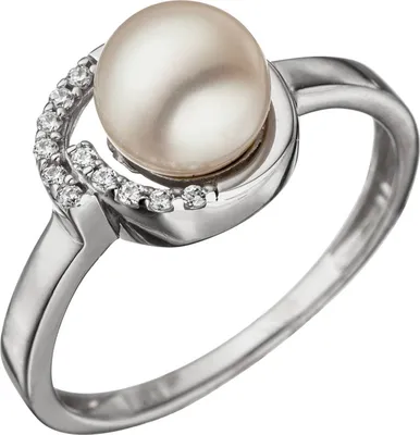 Produktbild von Gr. 52 Damen Ring 925 Sterling Silber mit 1 Süßwasser Perle und Zirkonia Perlenring