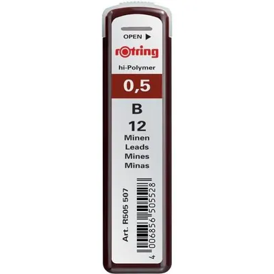 Obrázok produktu pre ROTRING Feinmine Dose Feinminen 12 Stück 0,5 B
