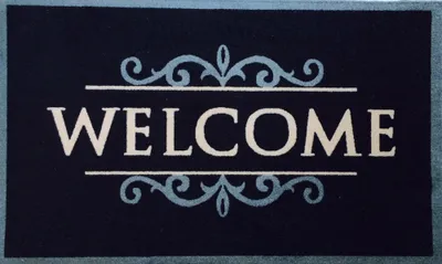 Produktbild von Türmatte Abtreter Welcome - classic schwarz 50 x 80 cm Fußabstreifer