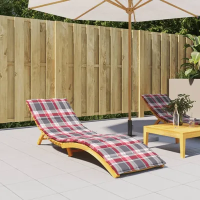 Produktbild von Maison Exclusive - Sonnenliegen-Auflage Rot Karomuster 200x60x3 cm Oxford-Gewebe