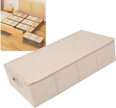 Faltbarer Organizer - Kleidung Aufbewahren - Wasserdichtes Material - 39x26x5 cm - Beige