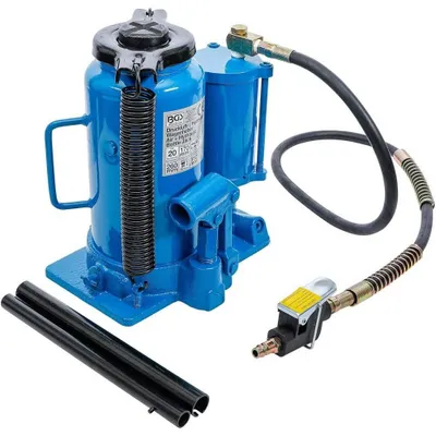 Image de Cric Hydrau-Pneumatique 20 t - 28,4 x 20,9 x 29,5 cm - Puissant et Pratique pour Levage Sécurisé - D-Work