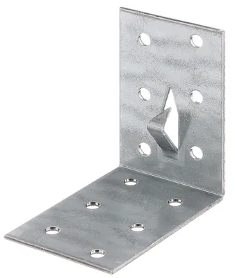 Produktbild von Alberts 861698 Lochplattenwinkel mit Fixierkralle, sendzimirverzinkt, 60 x 60 x 60 mm, 25er Set