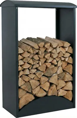 Produktbild von Brennholzlager HWC-P77, Kamin-/Feuerholzregal Holzlager Holzunterstand Outdoor Metall 160x98x50cm  grün