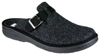 Immagine prodotto di Pantofola in feltro Berkemann MIRKO, larghezza H, grigio scuro, plantare estraibile 05710-937 41 1/2