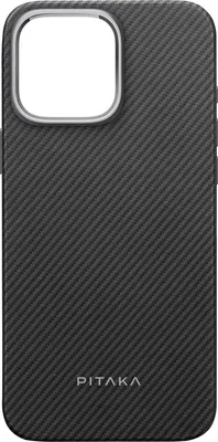 Produktbild von Pitaka KI1601PPA, Cover, Apple, iPhone 16 Pro, 16 cm (6.3"), Grau, Schwarz