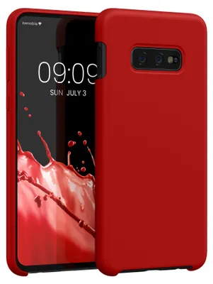 Produktbild von kwmobile Handyhülle für Samsung Galaxy S10e Hülle - Case Silikon - Kabelloses Laden - Schutzhülle Cover in Klassisch Rot