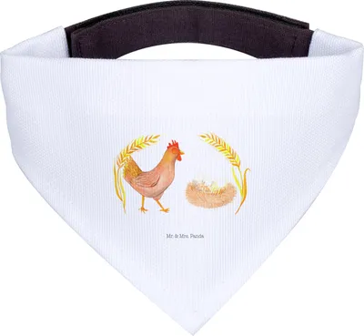 Produktbild von Mr. & Mrs. Panda Tuch Huhn Stolz - Weiß - Geschenk, Schwangerschaft, Geburt, Hundehalstuch, Motivation, Halstuch Für Hunde, Eier, Bauernhof, Hof, Hund