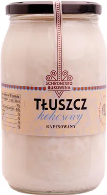 Zdjęcie produktu dla Rafinowany tłuszcz kokosowy 900 ml - Schronisko Bukowina
