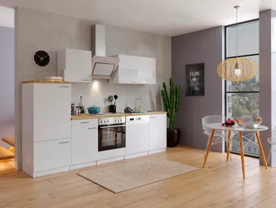 Produktbild von Küche Küchenzeile Küchenblock Einbauküche Weiß Malia 280 cm Respekta