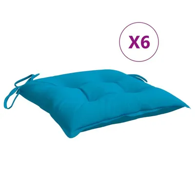 Immagine prodotto di Cuscini per Sedia 6 pz Azzurro 40x40x7 cm in Tessuto Oxford