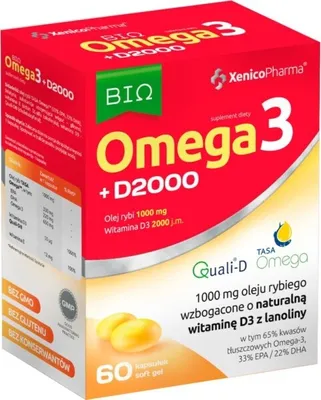Produktbild von Xenicopharma Omega 3 D3 2000 60 Kapseln.