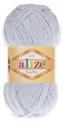 Produktbild von Alize Baby Softy 416 Flauschgarn helles Grau-Blau 50g/115m