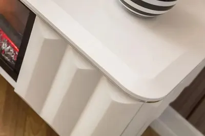 Produktbild von TV-Lowboard weiße Spanplatte Metall-Luxusmöbel Kamin Wohnzimmer neu