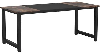 Obrázok produktu pre Kancelársky stôl HOGA-U0149, 180 x 80 x 75 cm, rustikálny, čierno-hnedý