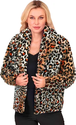 Produktbild von Leopardenmuster Damenjacke bunt - XXL