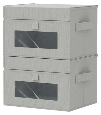 Immagine prodotto di Set di 2 contenitori pieghevoli con coperchio e maniglie