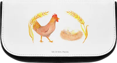 Produktbild von Mr. & Mrs. Panda Kulturbeutel Huhn Stolz - Weiß - Geschenk, Bauernhof, Eier, Geburt, kulturtäschchen, Schwangerschaft, Spruch, Make-up Organizer, Waschtasche, Hahn