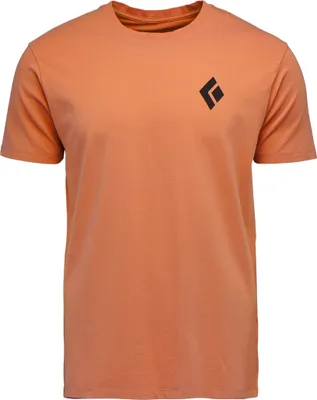 Oranges T-Shirt für Herren von Black Diamond; Modell "M Ss Equipmnt For Alpinist Tee"; schlichtes Design mit Logo.