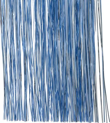 Produktbild von Glänzendes Lametta Himmelblau 40x50cm aus Kunststoff, wasserfest, Fransen ca. 1mm für Christbaumschmuck