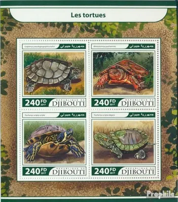 Produktbild von Briefmarken Dschibuti 2017 Mi 1697-1700 Kleinbogen (kompl. Ausg.) postfrisch Schildkröten