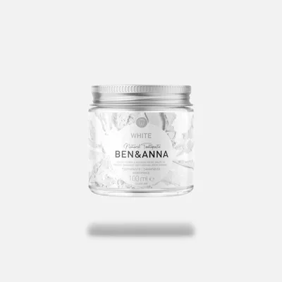 Produktbild von Ben und Anna Vegane Naturkosmetik Zahnpasta im Glas - White