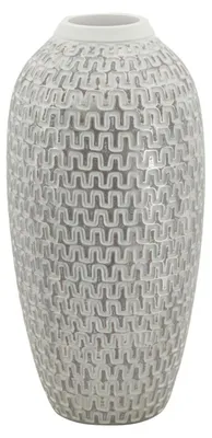 Imagen del producto de Mauro Ferretti Wazon Wave, diámetro 21 cm, altura 43 cm, color dorado y blanco