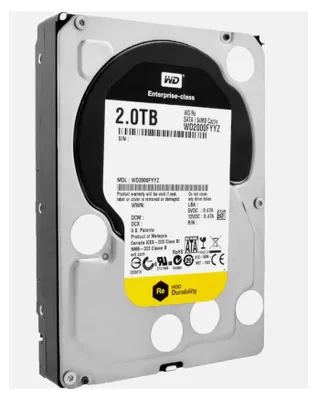 Produktbild von WD Gold 2TB HDD WD2000FYYZ SATA III 7200rpm 128MB 3,5" Enterprise Server NAS