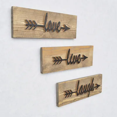 Obrázek produktu pro Skye Decor, Aa086, Dekorativní doplněk na zeď ze smrkového dřeva, ořech, 100 % DŘEVO, 40 x 1,2 x 14 cm