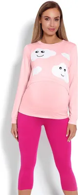 Obrázok produktu pre PeeKaBoo Dámske tehotenské pyžamové nohavice Ghrairreng ružová S/M