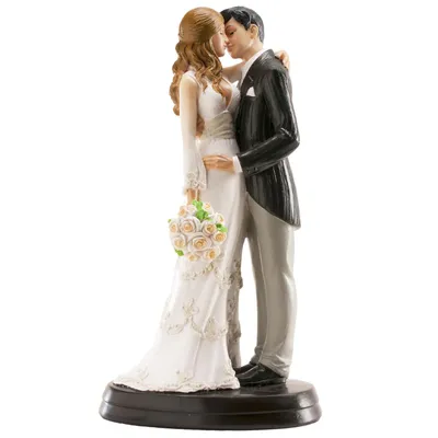 Immagine prodotto di Figurina nuziale per torta 18 cm tenero bacio