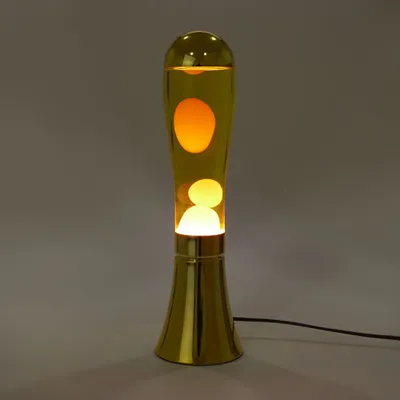 Obrázok produktu pre magma lávová lampa45 x 12 cm Hliník/sklo zlatá/oranžová