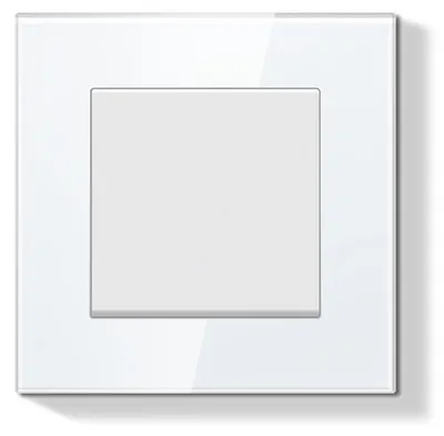 Productafbeelding van Wandschakelaar inbouw met kristalglas, 1-voudig, modern design