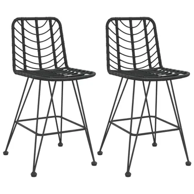 Zdjęcie produktu dla VidaXL 319431, Taras, Polietylen, Technorattan, Stal, Czarny, 450 mm, 560 mm, 1035 mm
