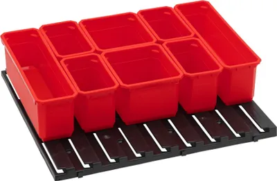 Immagine prodotto di Qbrick System Set di contenitori n. 7 Parete dell'officina 39 x 35 cm con 8 contenitori per PRO Organiser 300