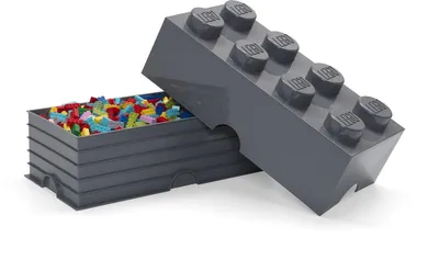 Zdjęcie produktu dla LEGO Desk Brick Drawer 4 KnobGrey, Pudełko do przechowywania zabawek, Szary, Wolnostojący, Monochromatyczny, Prostokątny, Polipropylen (PP)